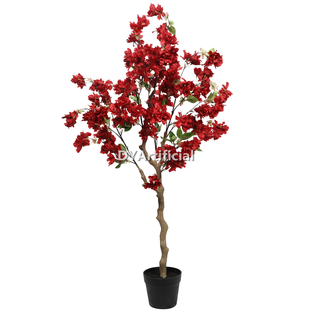 Premium Artificial Cherry Blossom Tree 120CM Height Red Indoor KD