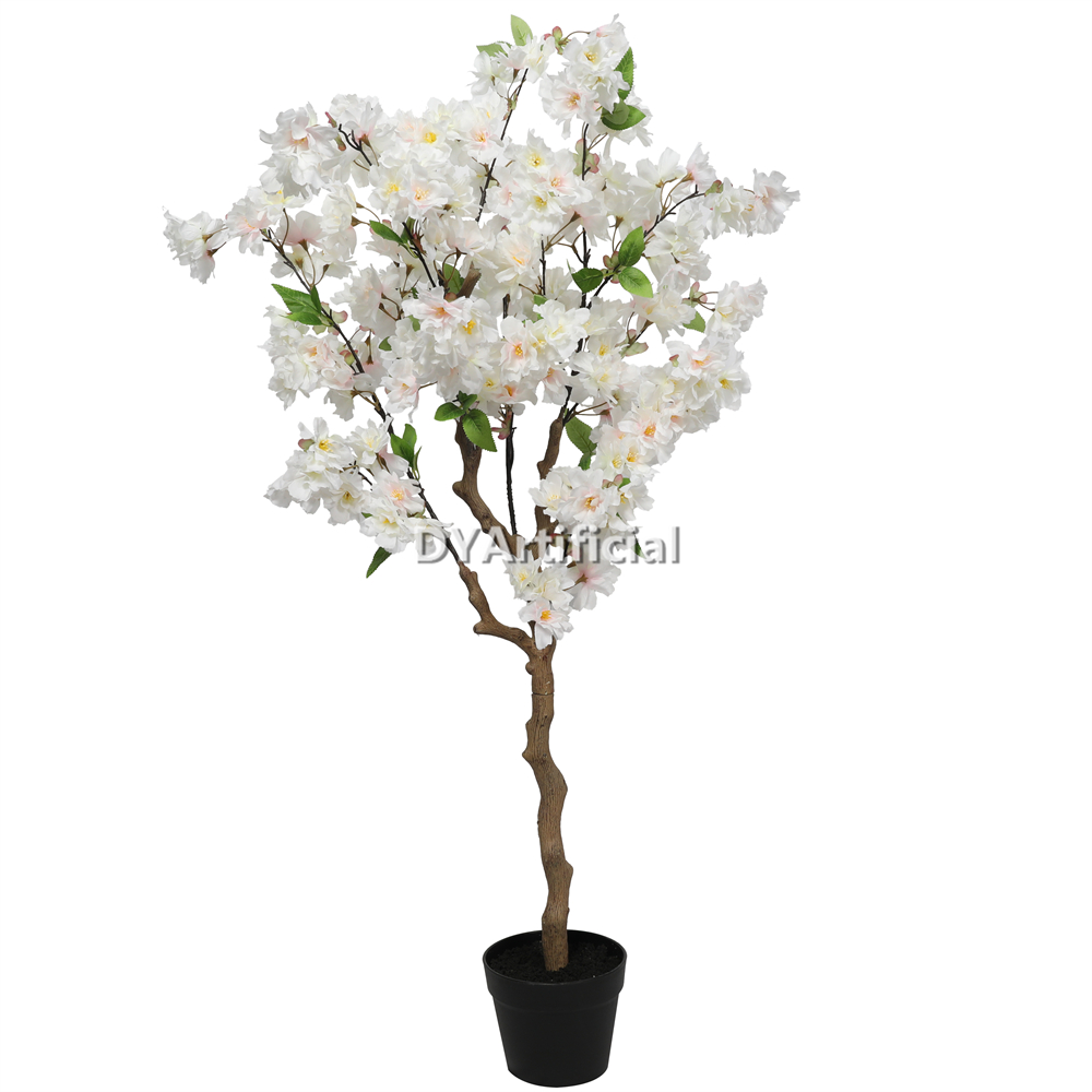 Premium Artificial Cherry Blossom Tree 120CM Height White Indoor KD