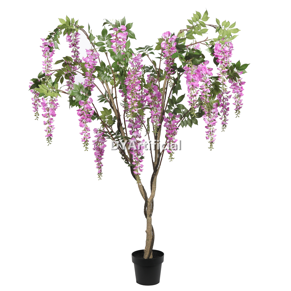 180CM Height Artificial Wisteria Tree in Purple Red
