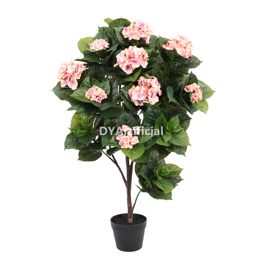 Artificial Hydrangea Plants Pink 105CM Height Indoor