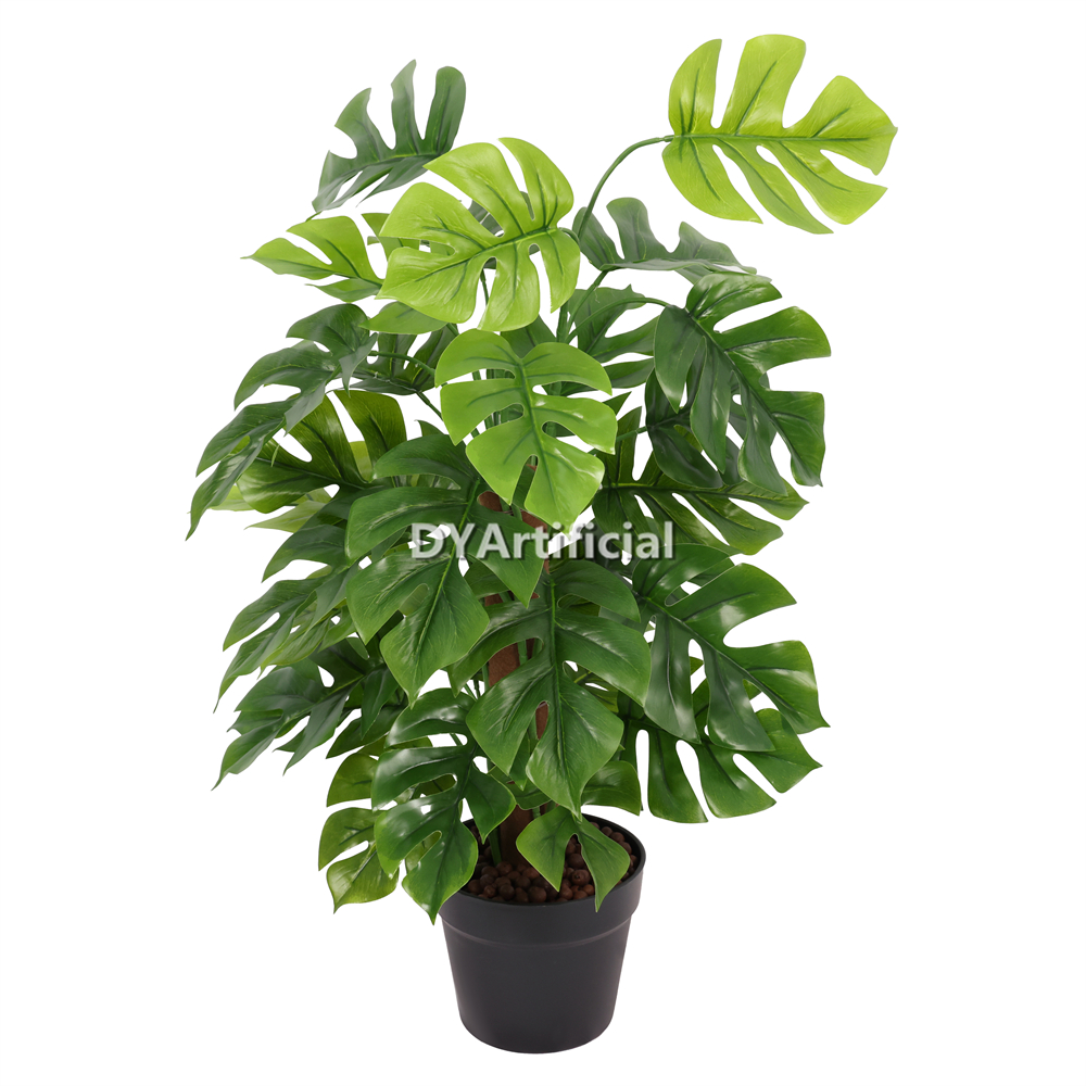 60CM Height Artificial Monstera Tree with Palm Bark Indoor