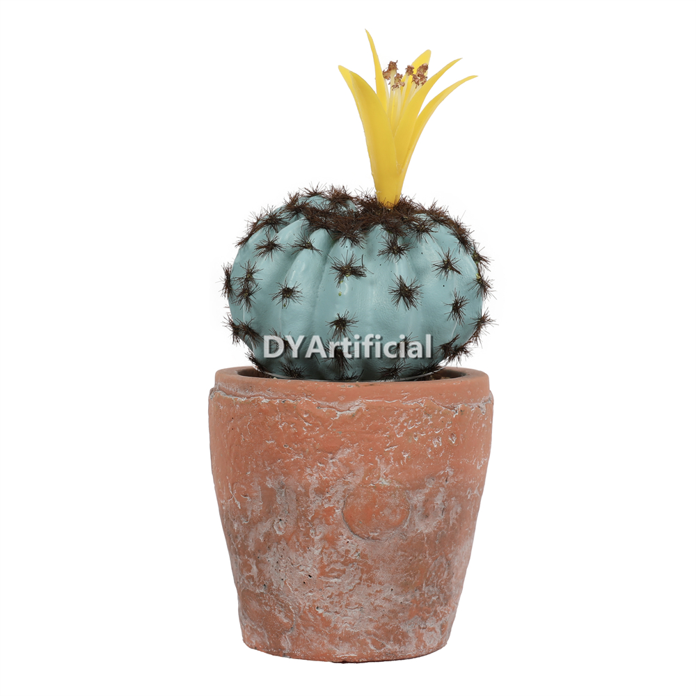 Cactus In Cement Pot 17CM Height Indoor