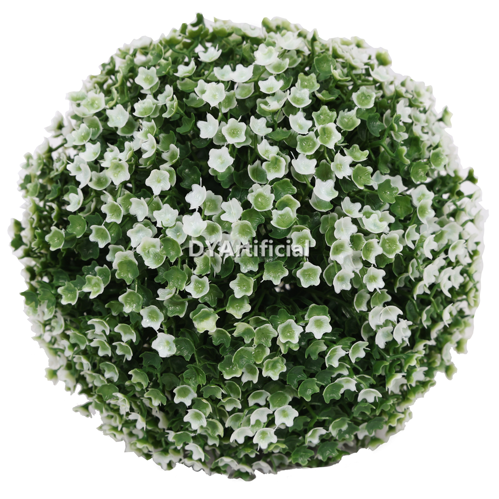 15CM Diameter White Color Babysbreath Leaf Topiary Ball