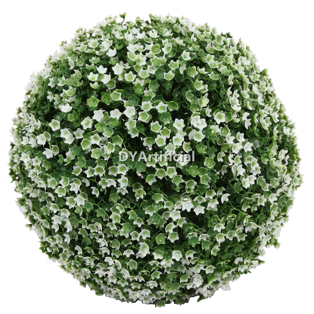 25CM Diameter White Color Babysbreath Leaf Topiary Ball