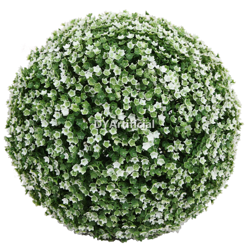 30CM Diameter White Color Babysbreath Leaf Topiary Ball