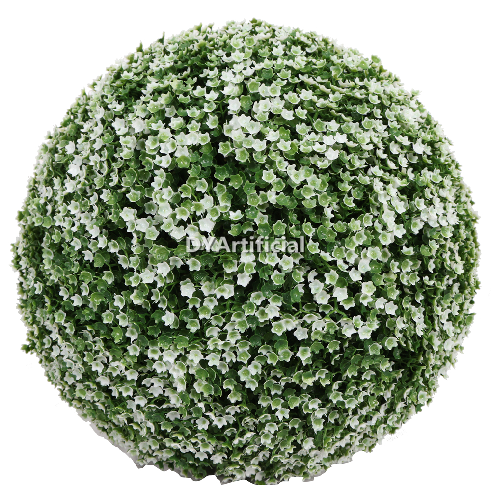 35CM Diameter White Color Babysbreath Leaf Topiary Ball