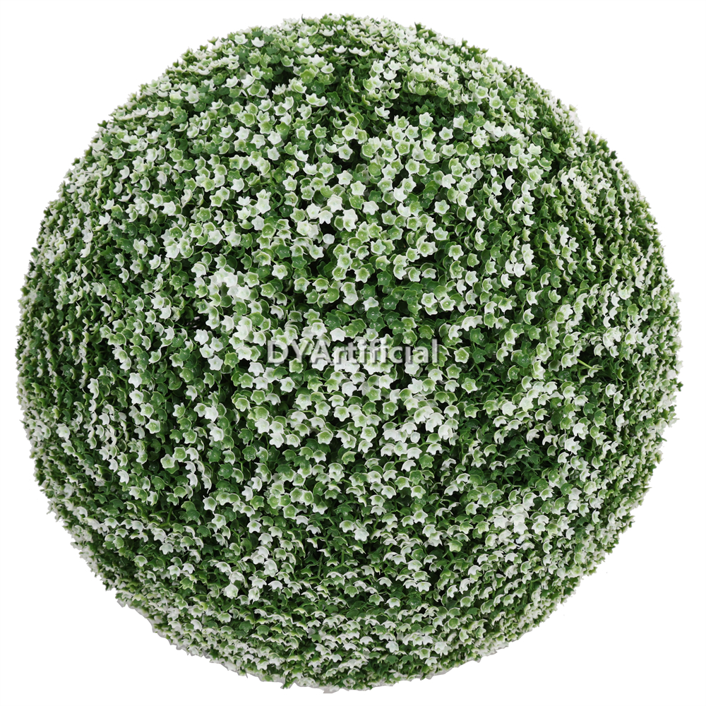 50CM Diameter White Color Babysbreath Leaf Topiary Ball
