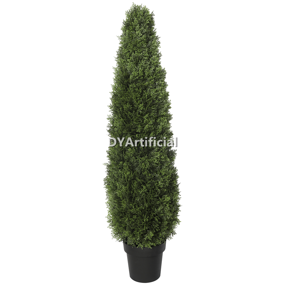 Artificial Cypress Tree Cylinder Shape 120CM Outdoor UV Protected