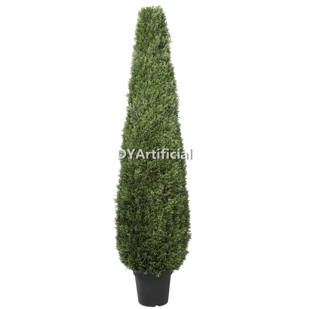 Artificial Cypress Tree Cylinder Shape 180CM Outdoor UV Protected