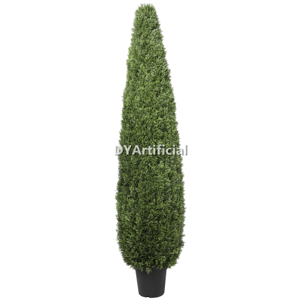 Artificial Cypress Tree Cylinder Shape 210CM Outdoor UV Protected