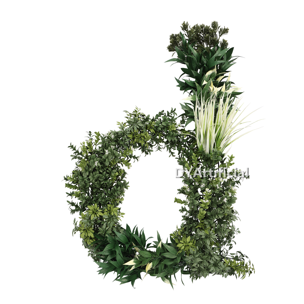 UV Protected and Fire Retardant Artificial Vertical Plants Letters d 100cm Height