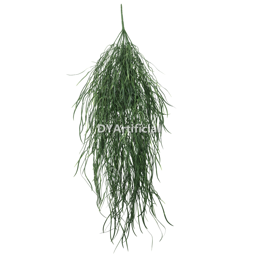 100CM Length Artificial River Grass Hanging Bushes Dark Green