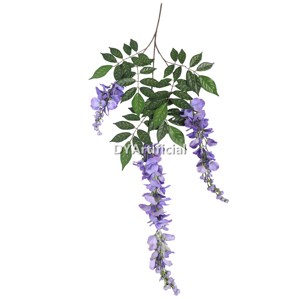 Premium Artificial wisteria Blossom in Purple 100CM Fire Retardant
