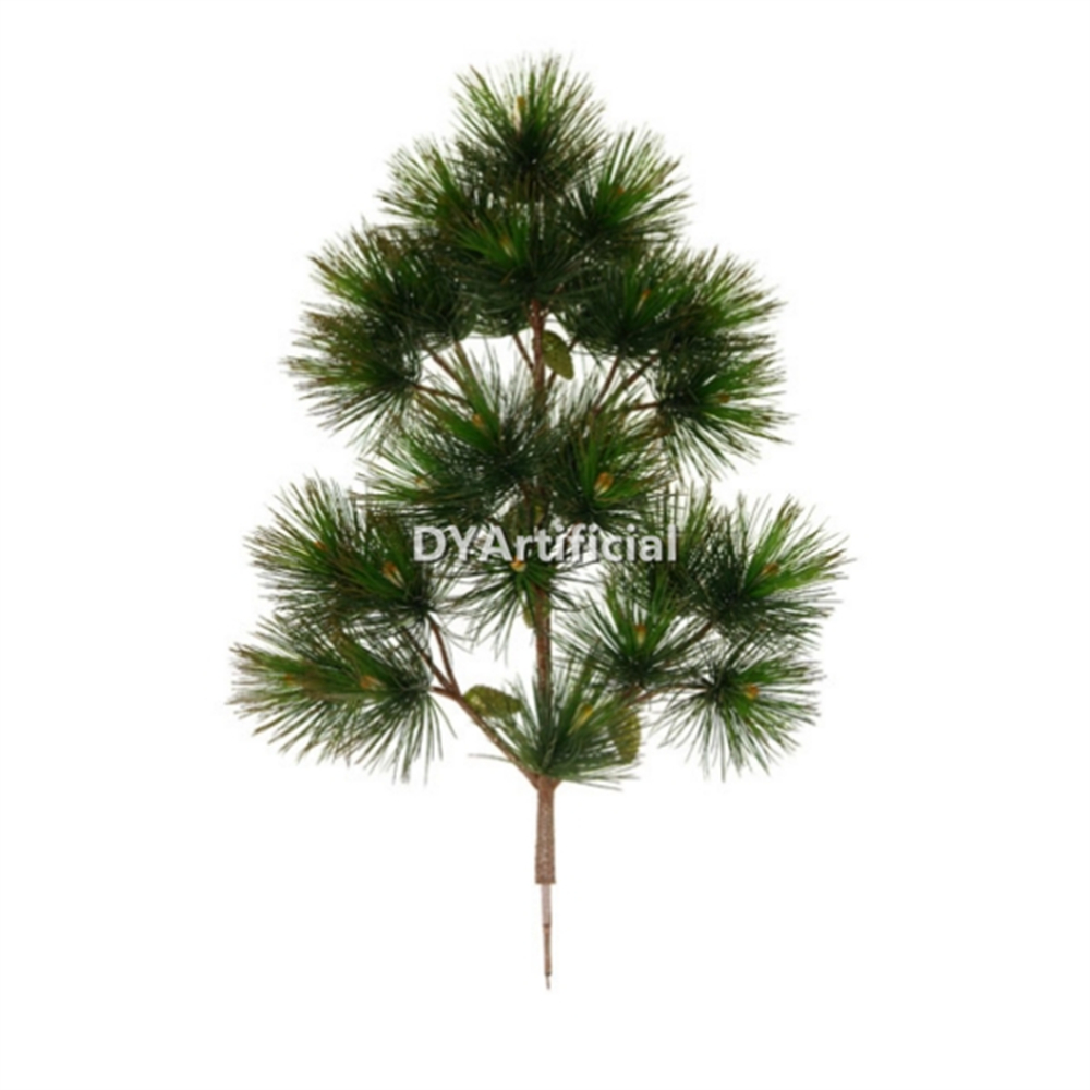 95CM Length Pine Tree Branches Outdoor 27 Leaves 6 Fruits