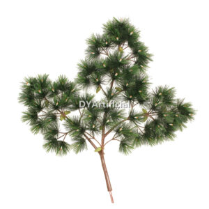 95CM Length Pine Tree Branches Outdoor 77 Leaves 17 Fruits