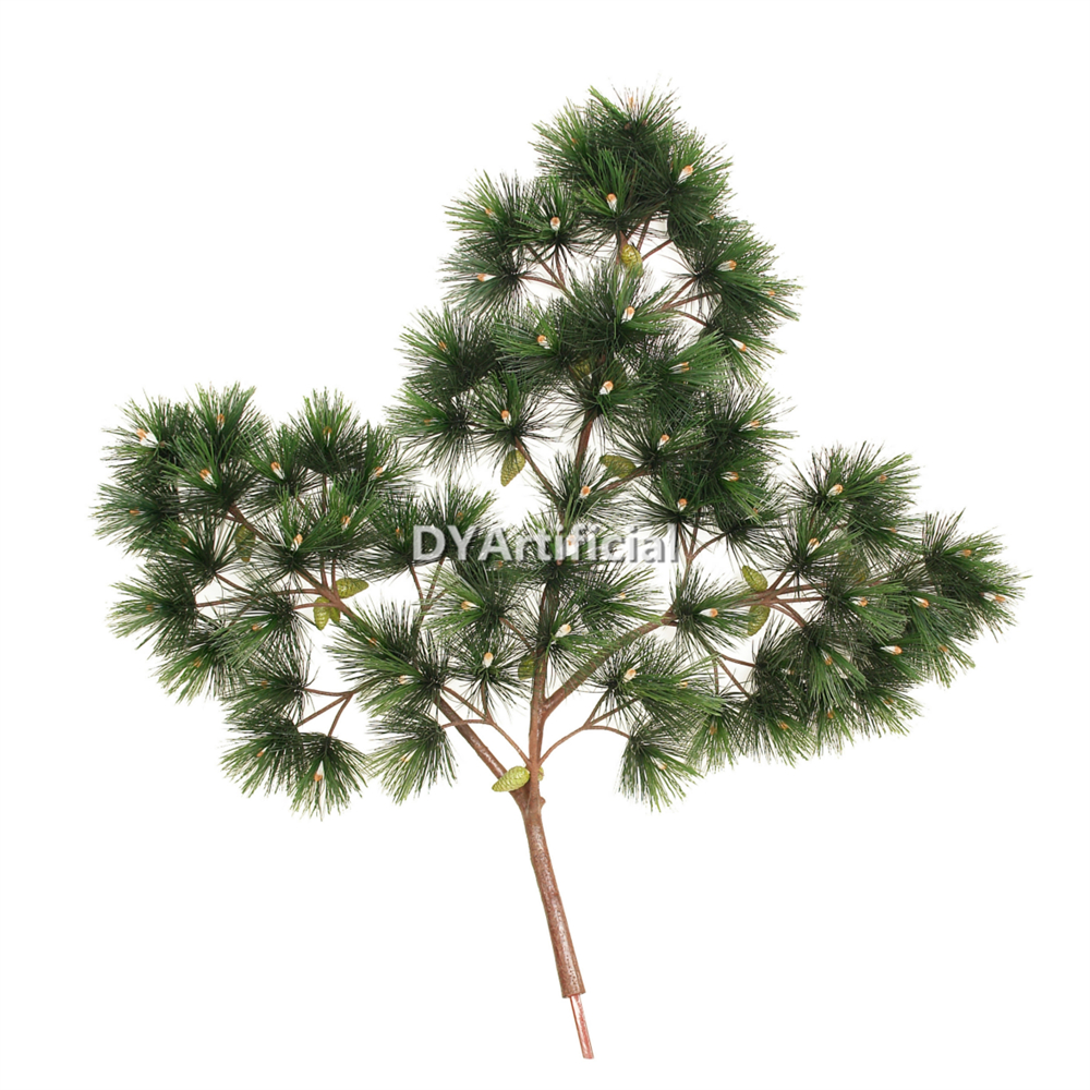 95CM Length Pine Tree Branches Outdoor 77 Leaves 17 Fruits