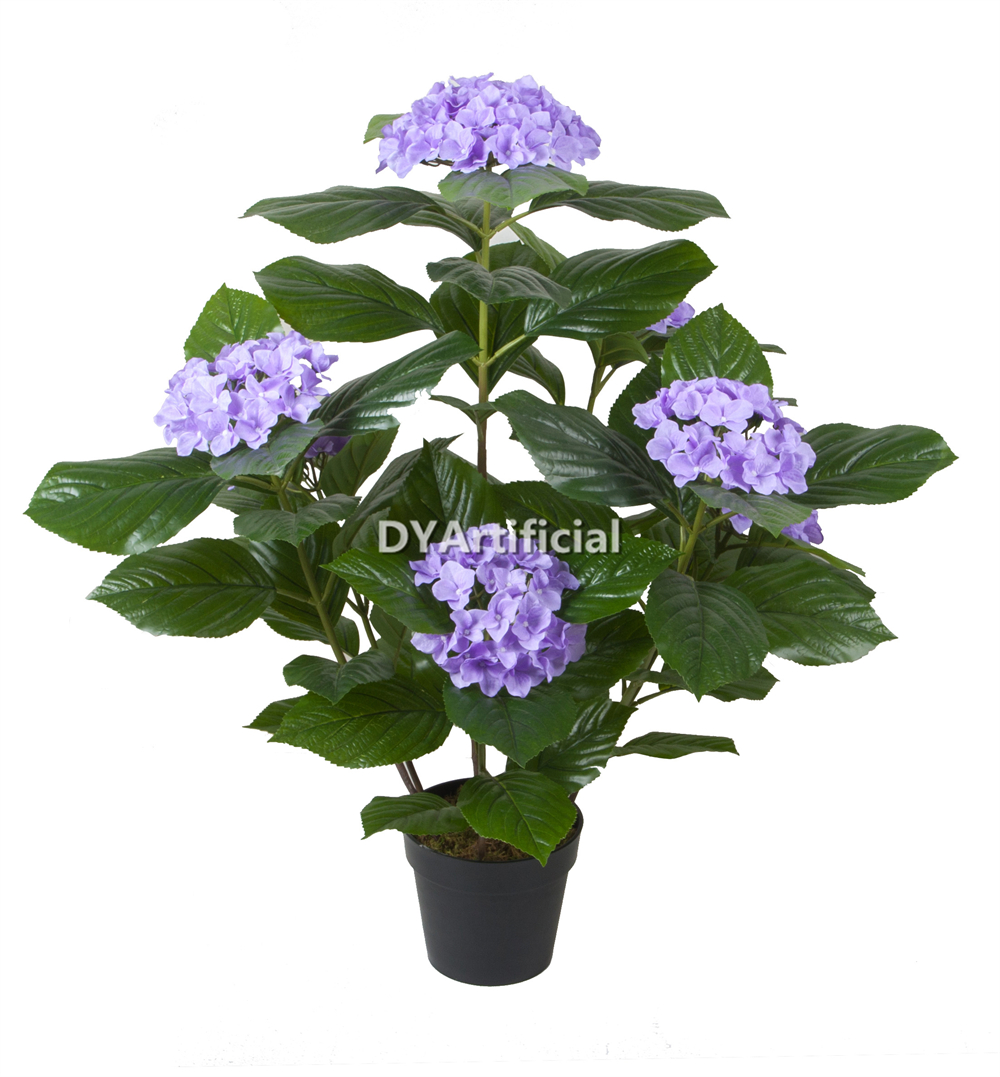Premium Artificial Hydrangea Plants Cyan Purple 100CM Indoor