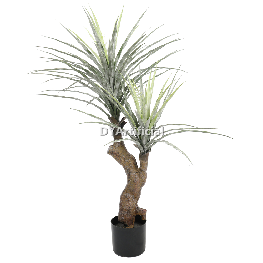Artificial Classic Yucca Tree White Green 115CM Indoor
