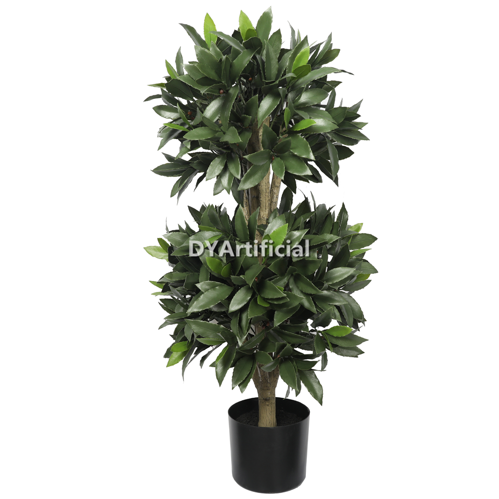 90CM Height Artificial Bay Laurel Double Ball Tree Outdoor