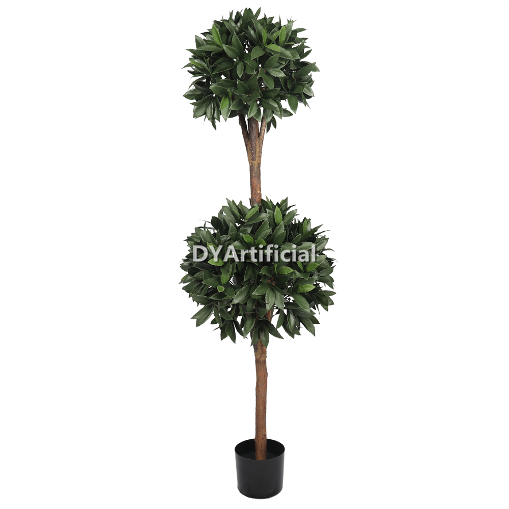 150CM Height Artificial Bay Laurel Double Ball Tree Outdoor