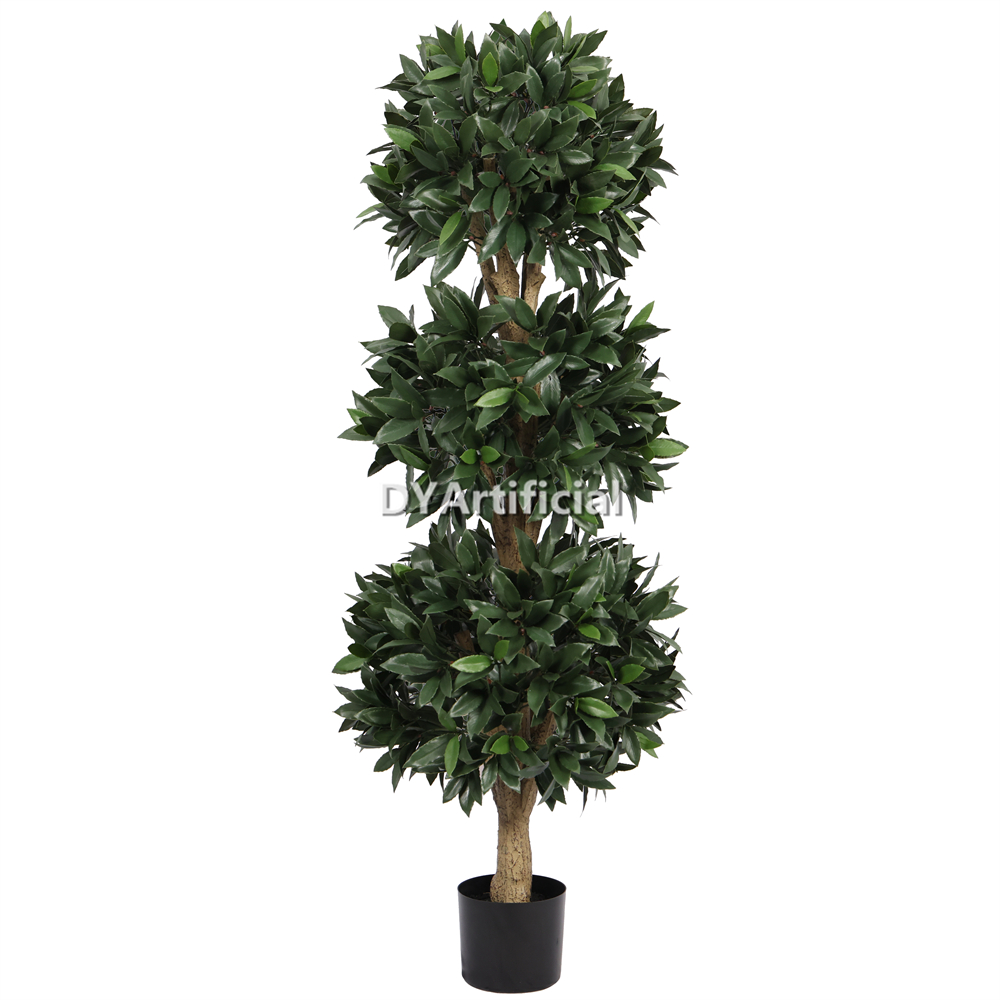 150CM Height Artificial Bay Laurel Triple Ball Tree Outdoor