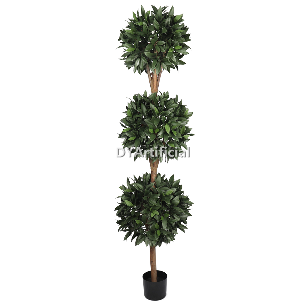 180CM Height Artificial Bay Laurel Triple Ball Tree Outdoor