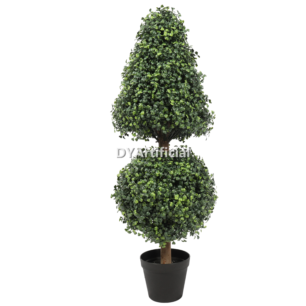 Artificial Boxwood Ball and Tower Topiary 90CM