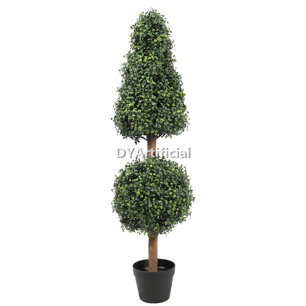 Artificial Boxwood Ball and Tower Topiary 120CM