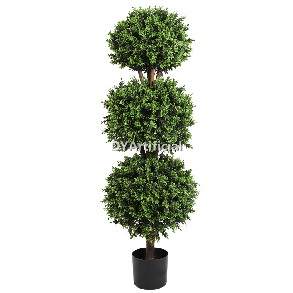 Artificial Spring Buxus Triple Ball Topiary 120CM New