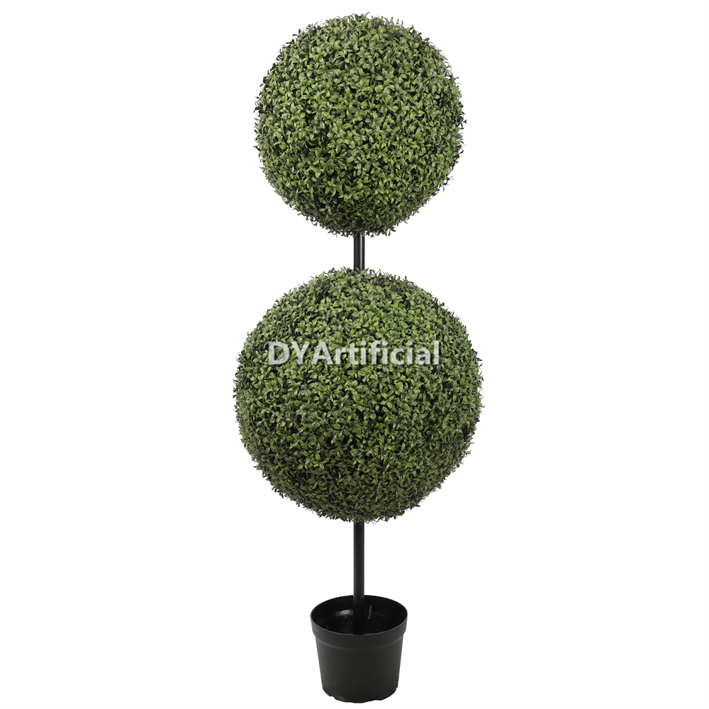 150CM Height Artificial Buxus Double Ball Tree with Steel Pipe