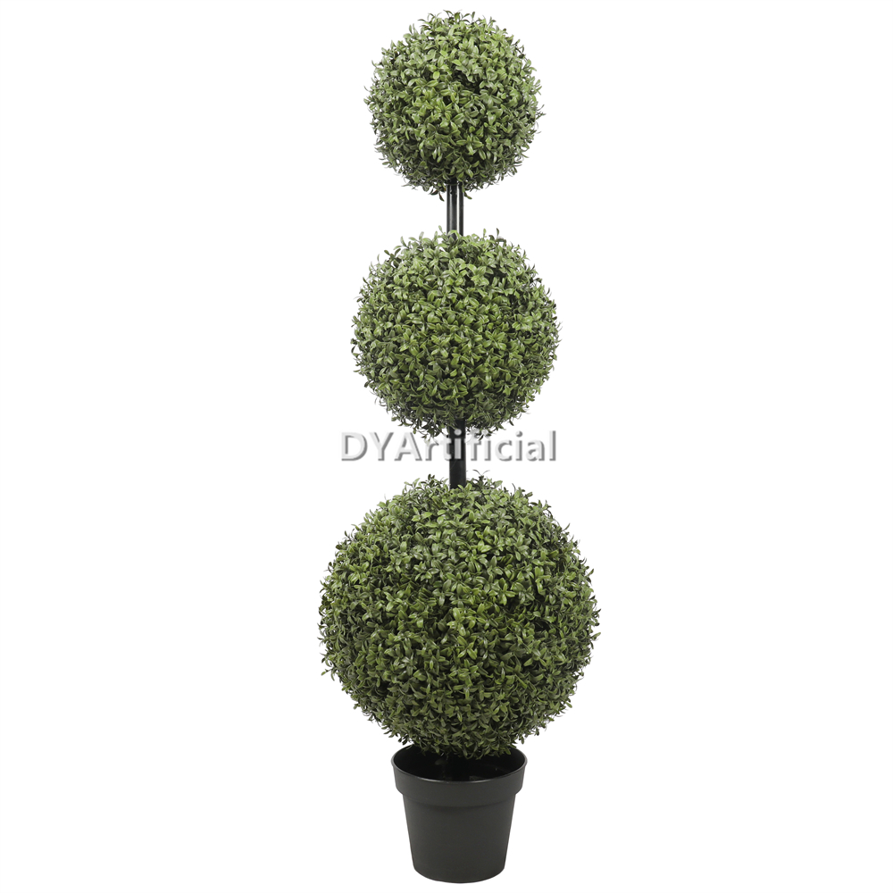 120CM Height Triple Buxus Ball Tree Outdoor UV