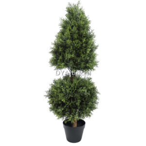 Artificial Cypress Ball and Tower Topiary 90CM
