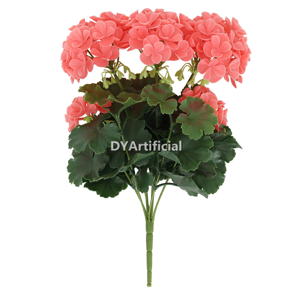 Artificial Geranium Plants 38CM Outdoor UV Protected in Pink