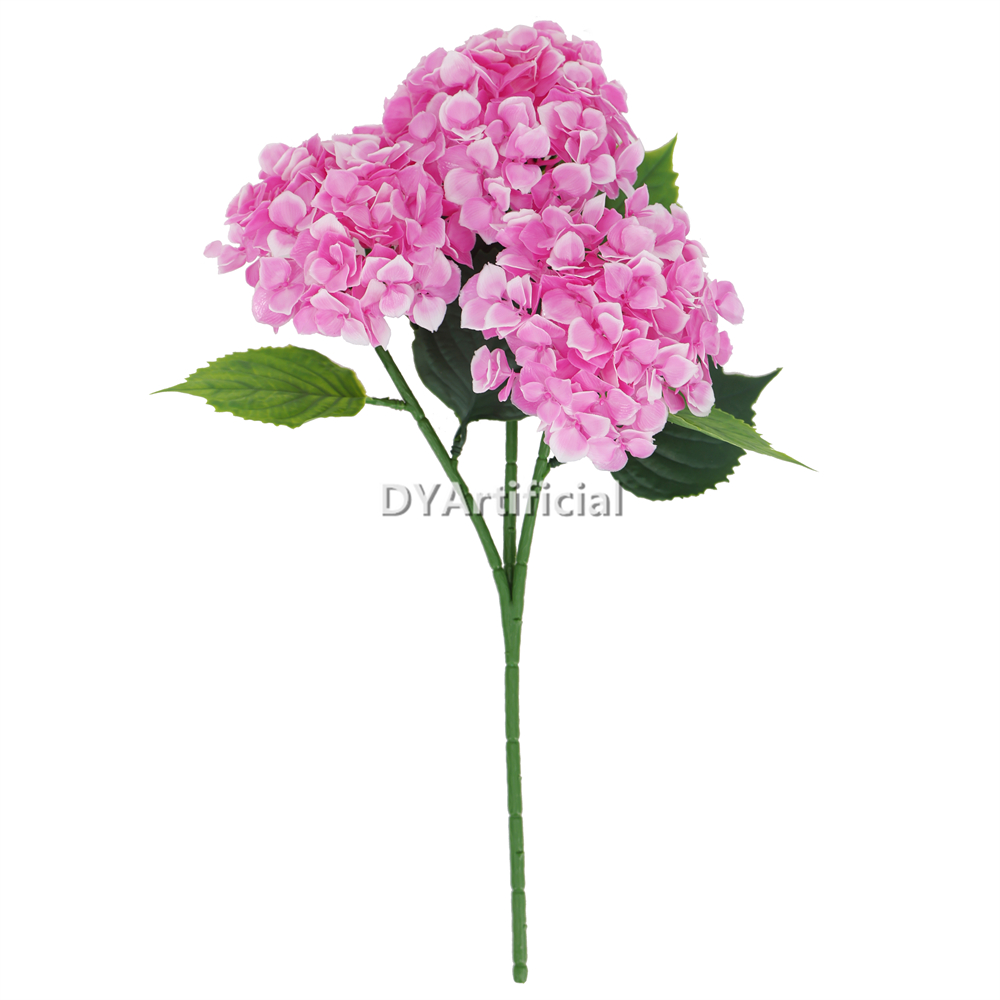 Artificial Hydrangea Flower Dark Pink 50CM Length UV