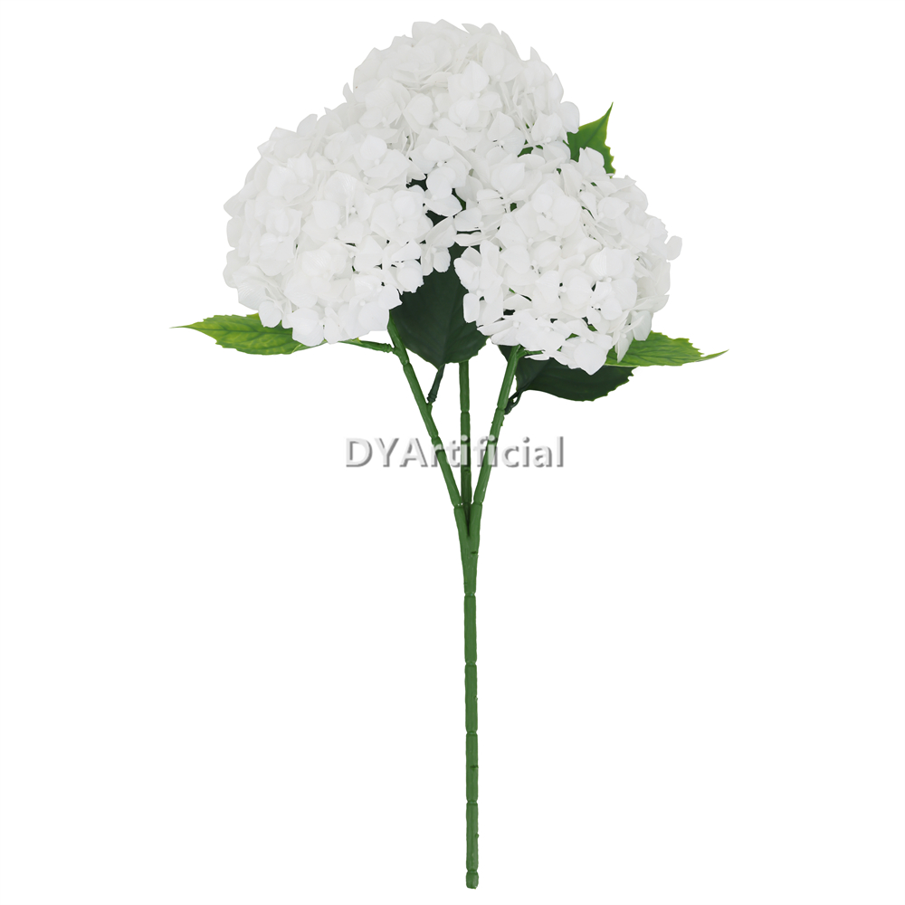 Artificial Hydrangea Flower White 50CM Length UV
