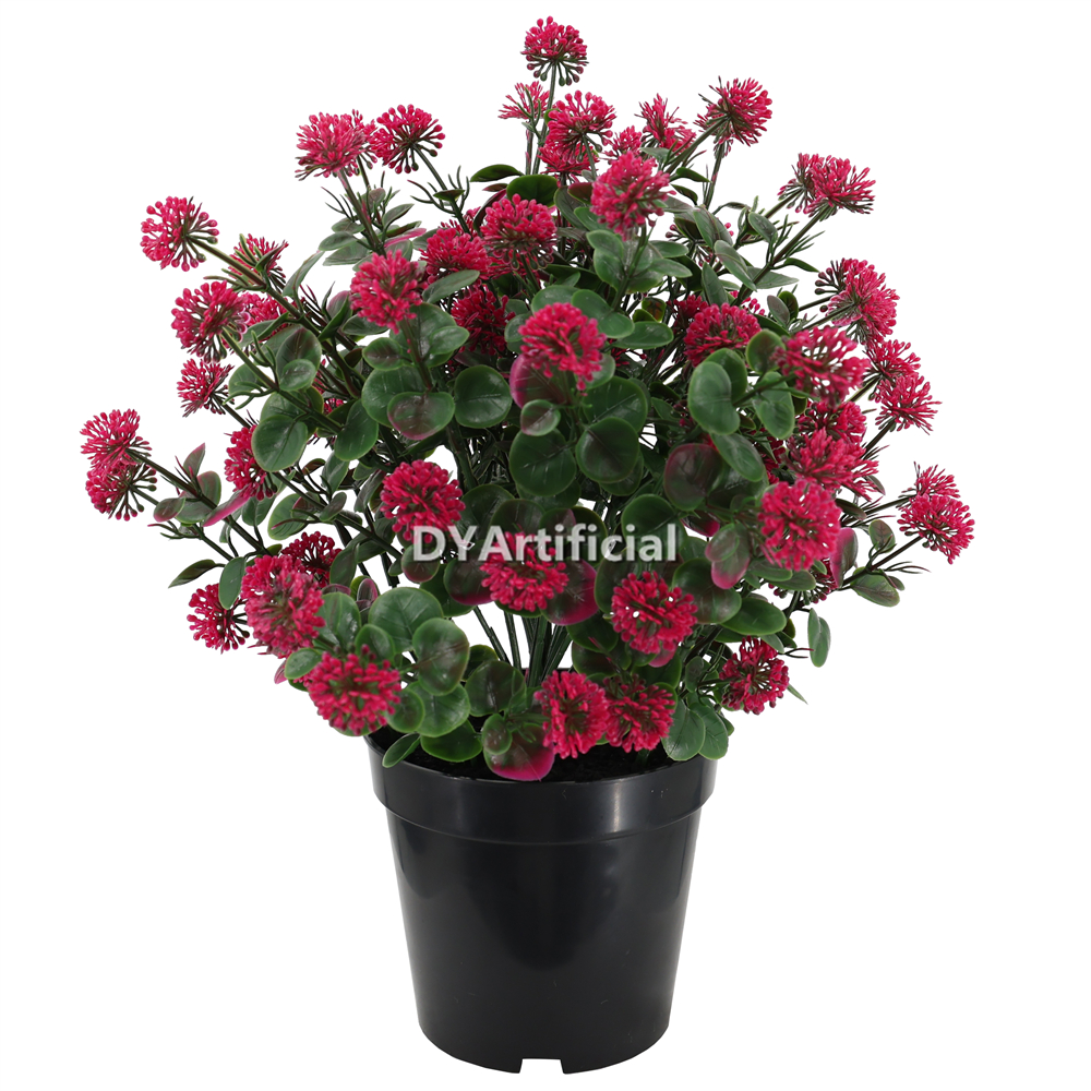 Potted Artificial Bouquet of flowers with fruit 35CM Length Outdoor Red