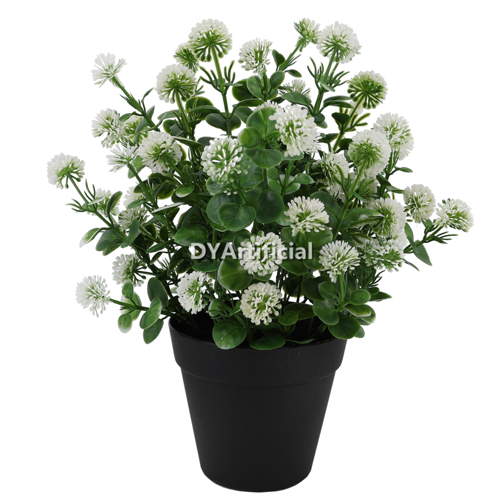 Potted Artificial Bouquet of flowers with fruit 32CM Length Outdoor White