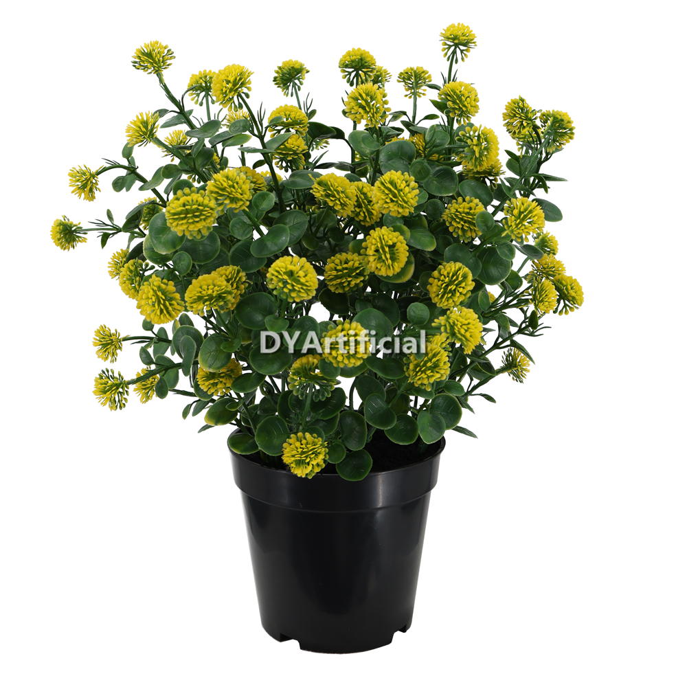 Potted Artificial Bouquet of flowers with fruit 35CM Length Outdoor Yellow