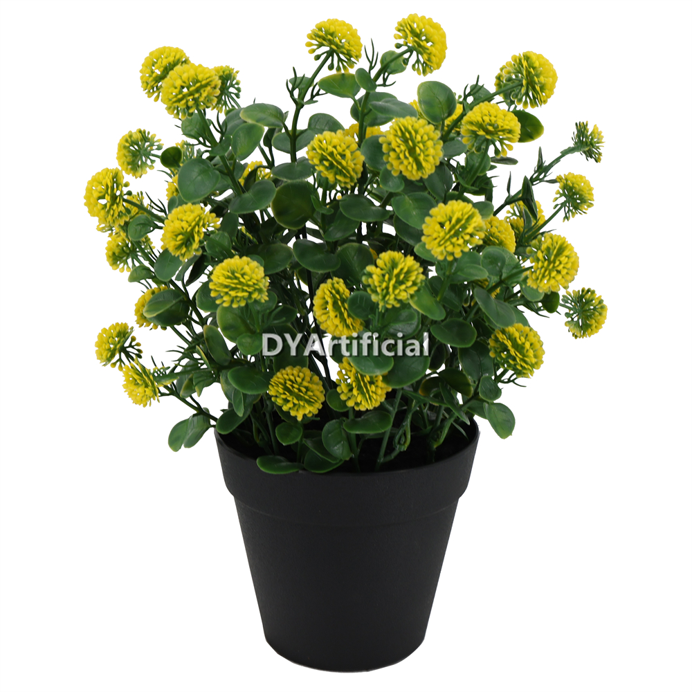 Potted Artificial Bouquet of flowers with fruit 32CM Length Outdoor Yellow