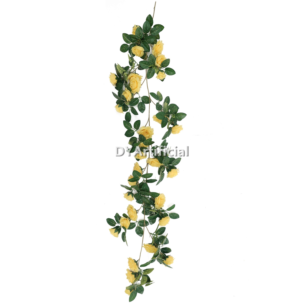 139CM Length Artificial Rose Hanging Outdoor UV Protected CHAMPAGNE