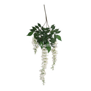 Premium Artificial wisteria Blossom in White 100CM Fire Retardant
