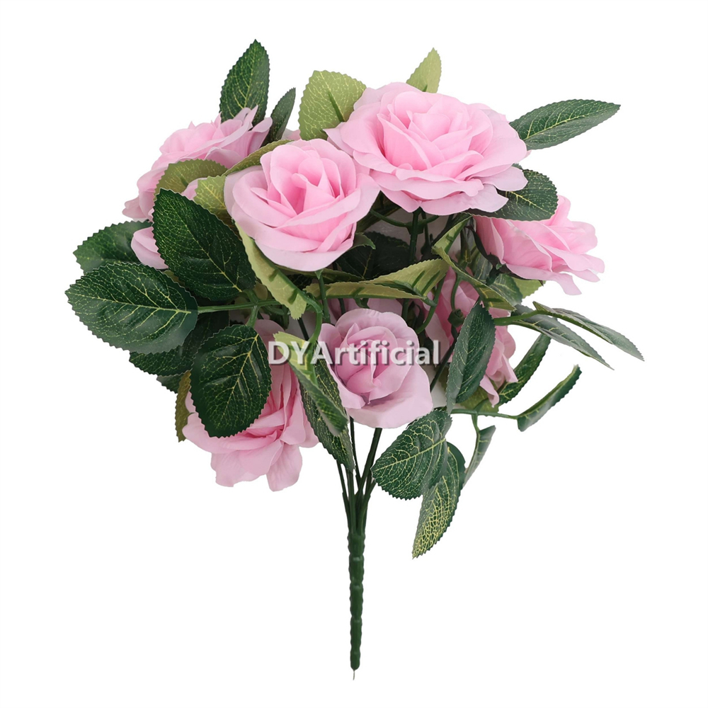 31.5CM  Length Artificial Rose Bush Outdoor UV Protected PINK