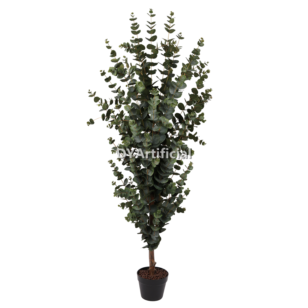Premium Artificial Eucalyptus Classic Dark Green 155CM Indoor