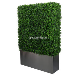 Outdoor Artificial Buxus Hedge with Stainless steel Planter 150CM Height