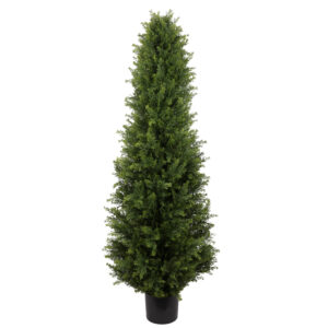 150CM Height Fresh Green Artificial Cypress Tree Outdoor UV FR