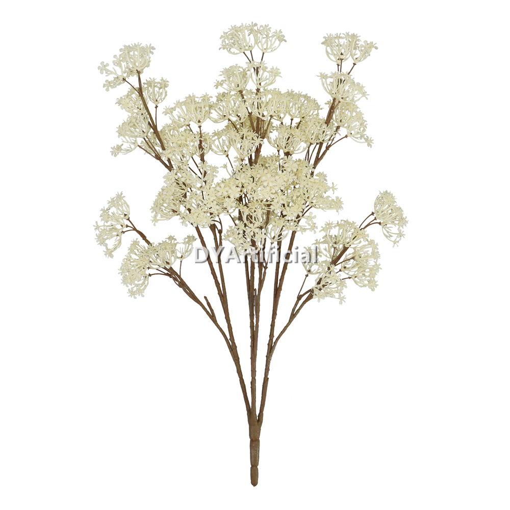 42CM Length Artificial Single White Osmanthus Leaf Stem