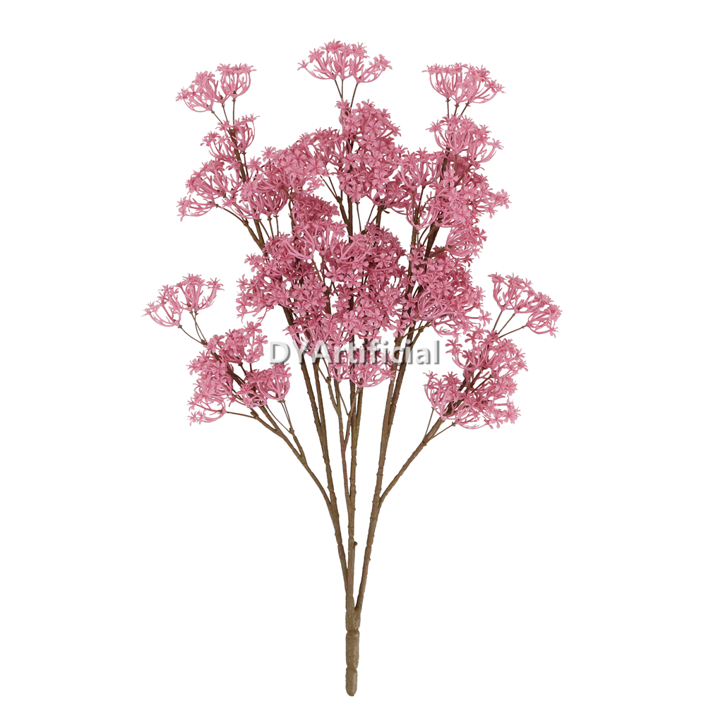 42CM Length Artificial Single Pink Osmanthus Leaf Stem