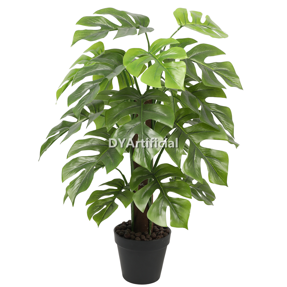 60CM Height Artificial Monstera Tree with Palm Bark Indoor