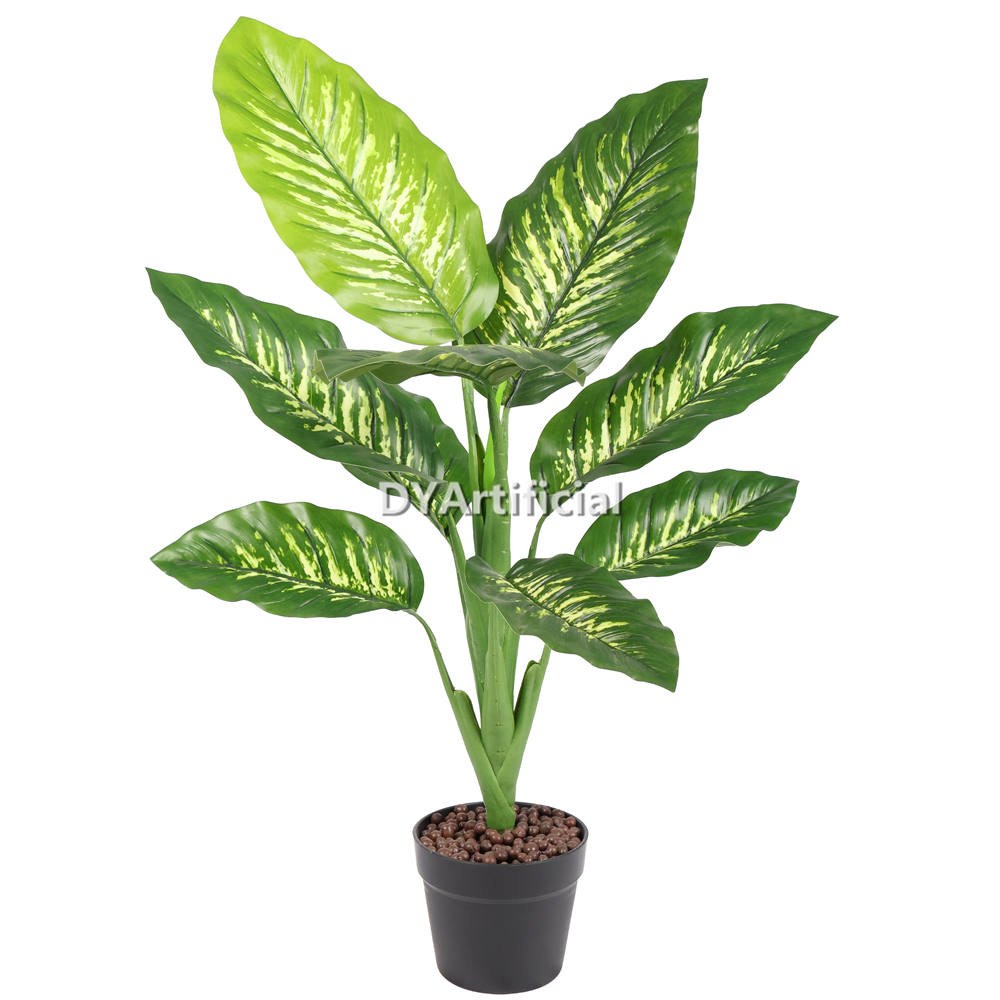 90CM Artificial Dieffenbachia Tree White Green Indoor